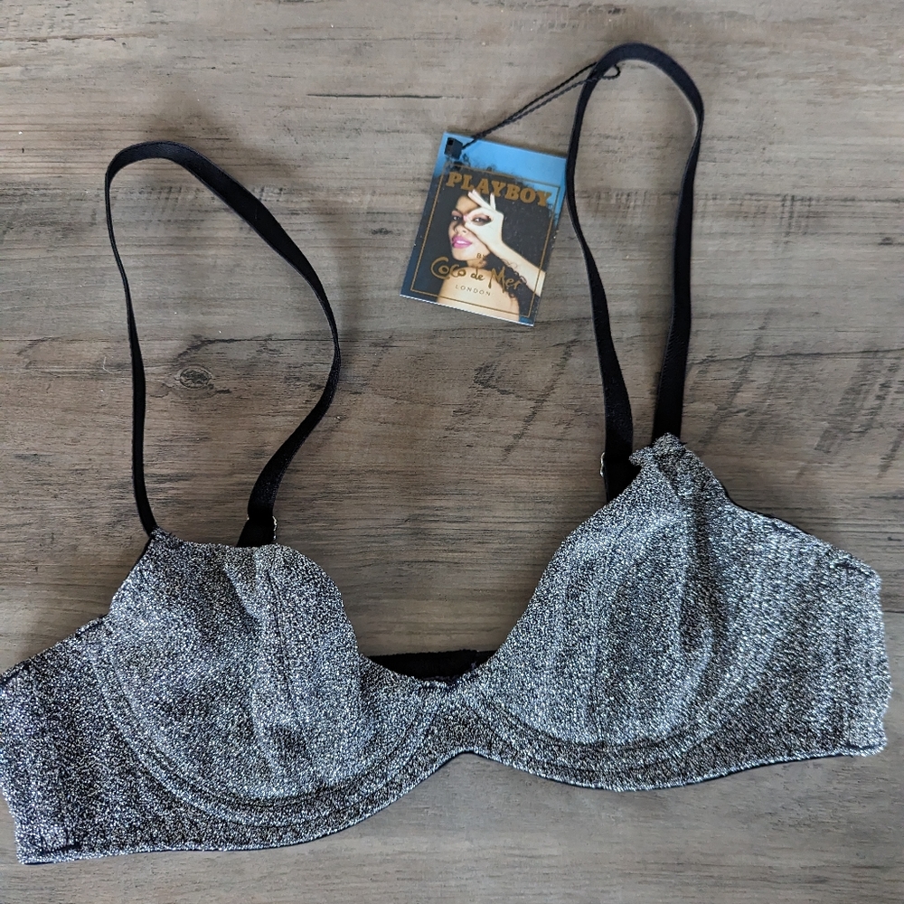 coco de mer Silver Shimmer Bra